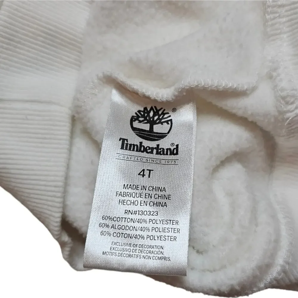 Timberland Hooded Sweatshirt White with Logo 4T FLAW